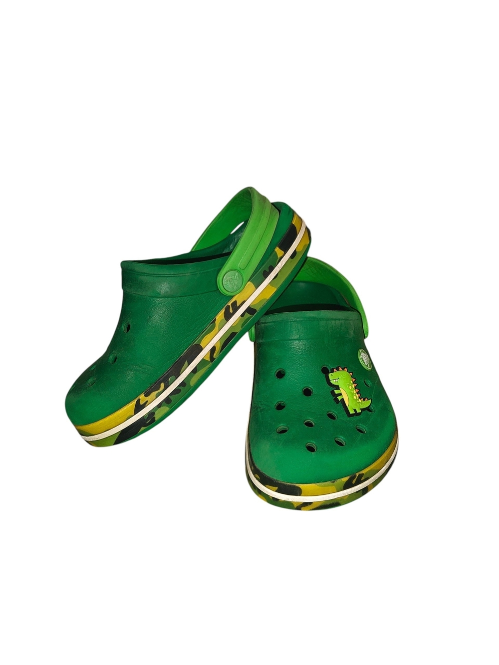 Crocs Green Camo Clogs Classic Size 1 Youth
